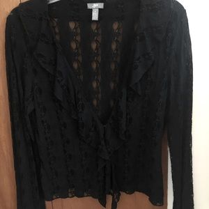 Vintage Lace V Neck Top